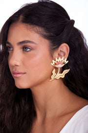 Maria Dolores  MD2180 - FLOR DENTE DE LEAO EARRING - AMAGO - COLLAB ALEHA